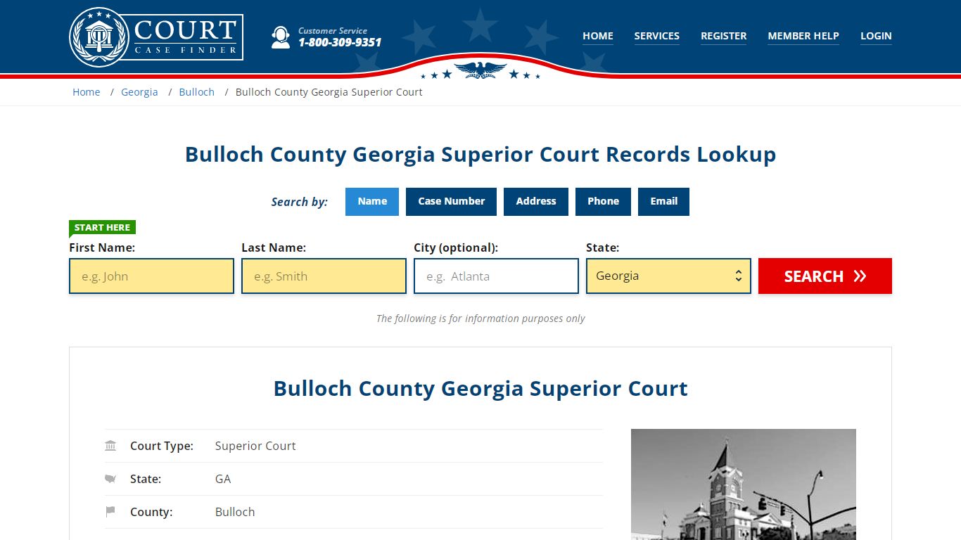 Bulloch County Georgia Superior Court Records Lookup