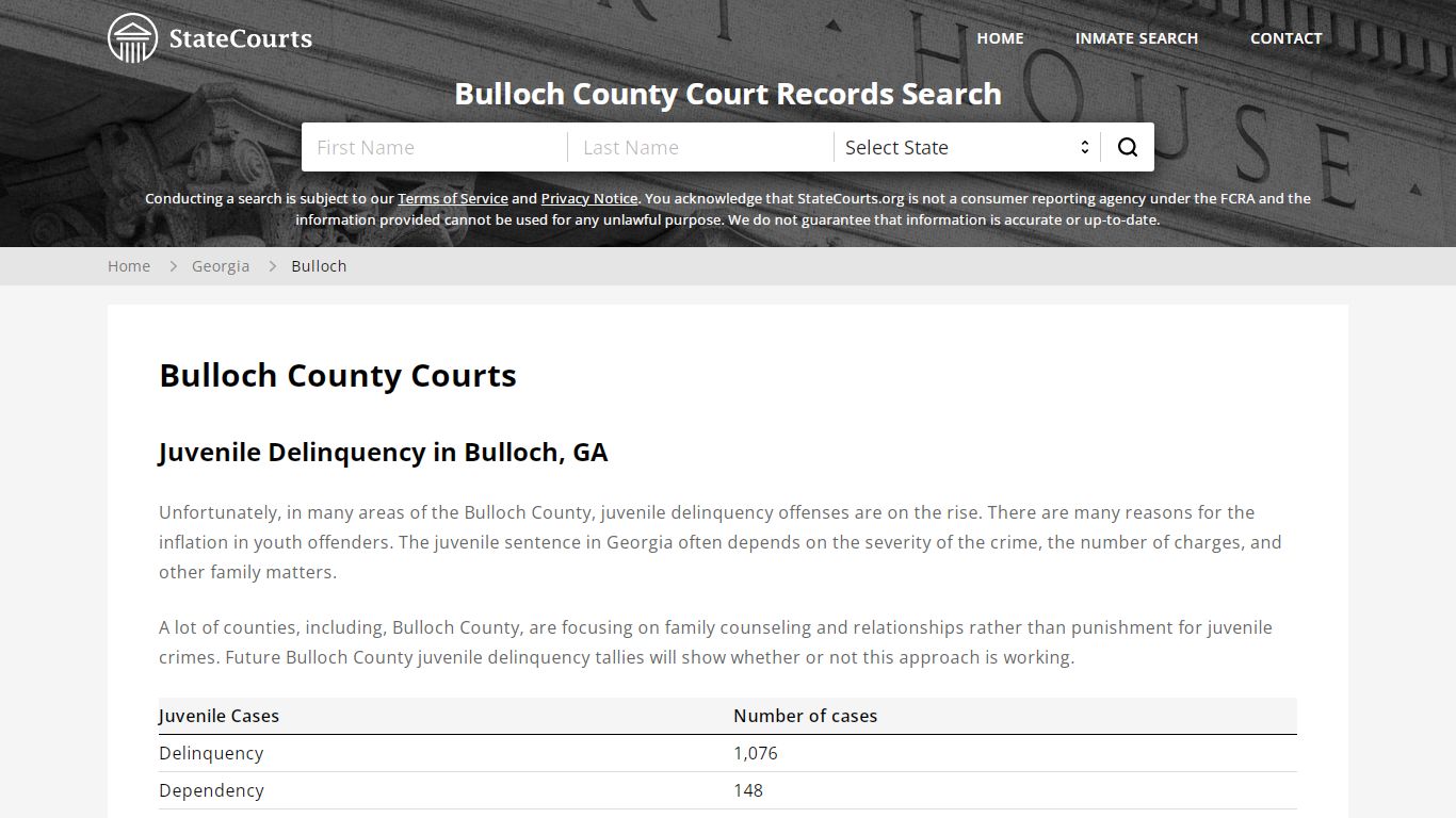 Bulloch County, GA Courts - Records & Cases - StateCourts